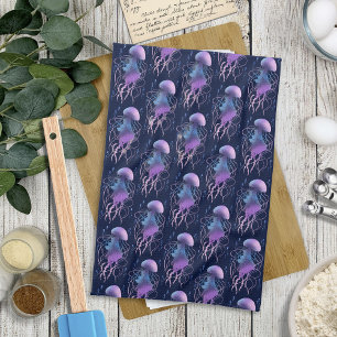 Linge De Cuisine Méduse Éthérée Violet Bleu