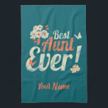 Linge De Cuisine Meilleur Aunt Ever Vintage Auntie Birthday Godmoth<br><div class="desc">Meilleure Tante Jamais Vintage pour la Tante Anniversaire et Grande Tante ou marraine. Chaque tante est heureuse d'un tel cadeau pour son anniversaire de parrain. Chaque famille qui a une tante et la soeur de la mère trouvera ce qu'ils recherchent avec ce design vintage pour la petite fille ! Meilleure...</div>