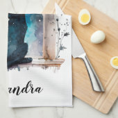 Linge De Cuisine Meilleur Chat Maman Toujours Fenêtre Silhouette Te (Quart Plié)