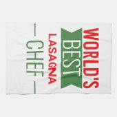 Linge De Cuisine Meilleur chef lasagne du monde - rouge blanc vert (Horizontal)