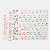 Linge De Cuisine Meilleur dessin de Motif de fleurs d'été de grand- (Horizontal)