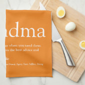 Linge De Cuisine Meilleur Jour Grand-Mère Définition Orange (Quart Plié)