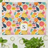 Linge De Cuisine Meilleur Monogramme d'agrumes d'été (Plié)