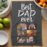 Linge De Cuisine Meilleur papa 6 Photo Collage Famille Photo Grey<br><div class="desc">Best Dad 6 Photo Collage Famille Photo Motif Serviette de cuisine gris. Ajoutez 6 photos de la famille. Cette serviette de cuisine personnalisée est un cadeau de conservation parfait pour un père pour la fête des pères,  l'anniversaire ou Noël.</div>
