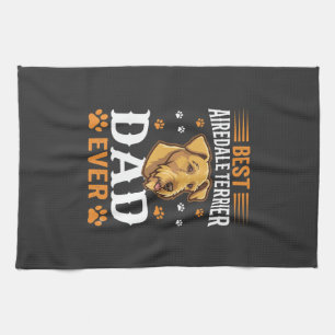 Linge De Cuisine Meilleur papa Airedale Terrier de tous les temps a