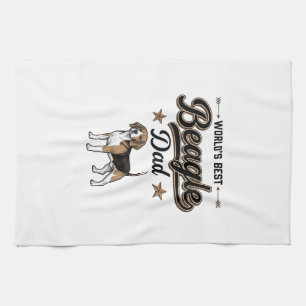Linge De Cuisine Meilleur Papa Beagle du Monde Chien Vintage