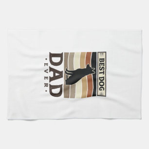 Linge De Cuisine Meilleur papa chien de tous les temps Design vinta
