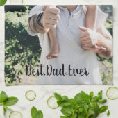 Linge De Cuisine Meilleur papa Jamais photo moderne Collage (Plié)