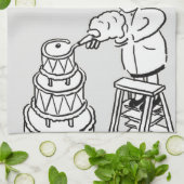 Linge De Cuisine Meilleur pâtissier de maman décorant gâteau géant (Plié)