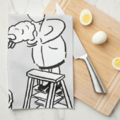 Linge De Cuisine Meilleur pâtissier de maman décorant gâteau géant (Quart Plié)