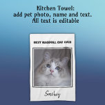 Linge De Cuisine Meilleur Ragdoll Chat Ever Monogramme Nom de l'ani<br><div class="desc">Ajoutez une touche personnelle à votre cuisine grâce à ce design charmant qui présente un chaton Ragdoll aux yeux bleus captivant dans une superbe photo complétée par une typographie noire élégante. Customisez ce design pour le rendre unique en vous en remplaçant la photo par une image de votre chaton bien-aimé...</div>