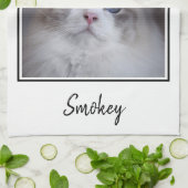 Linge De Cuisine Meilleur Ragdoll Chat Ever Monogramme Nom de l'ani (Plié)