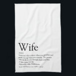 Linge De Cuisine Meilleure définition de femme au monde Fun noir et<br><div class="desc">Personnalisez votre femme spéciale pour créer un cadeau unique pour les anniversaires,  anniversaires,  mariages,  Noël ou n'importe quel jour que vous voulez montrer combien elle signifie pour vous. Une façon parfaite de lui montrer à quel point elle est extraordinaire chaque jour. Conçu par Thisisnotme©</div>