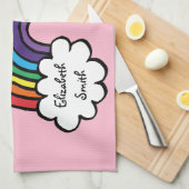 Linge De Cuisine Meilleure grand-mère jamais Rainbow rose (Quart Plié)