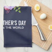 Linge De Cuisine Meilleure maman dans le monde Roses de la fête des (Quart Plié)