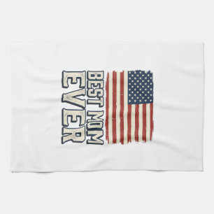 Linge De Cuisine Meilleure Maman Ever Vintage American Flag Concept