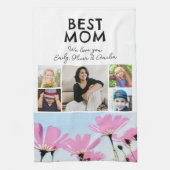 Linge De Cuisine Meilleure maman Fleurs roses 4 Enfants Photos (Vertical)