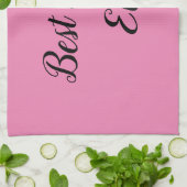 Linge De Cuisine Meilleure maman jamais texte rose (Plié)