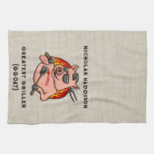 Linge De Cuisine Meilleure Mascotte de Cochon Griller Personnalisée (Horizontal)