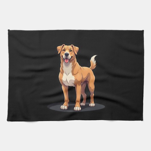 Linge De Cuisine Meilleure vie avec T-shirt Dogo Canario Long Sleev (Horizontal)