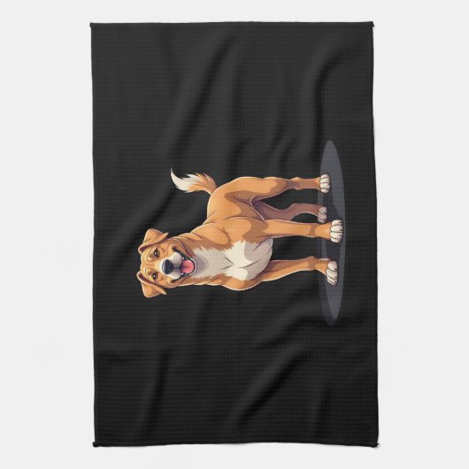 Linge De Cuisine Meilleure vie avec T-shirt Dogo Canario Long Sleev (Vertical)