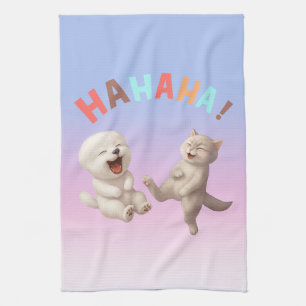 Linge De Cuisine Meilleures amies qui rient : HAHAHA ! Art de Bicho