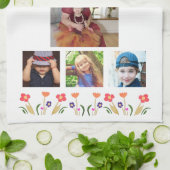 Linge De Cuisine Meilleures Fleurs Grand-Mère 4 Photo Collage (Plié)