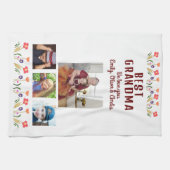 Linge De Cuisine Meilleures Fleurs Grand-Mère 4 Photo Collage (Horizontal)