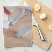 Linge De Cuisine Mélange blanc Labrador Mélange Chien Chien Chien C (Quart Plié)