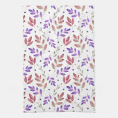 Linge De Cuisine Mélange de violet, Feuille Motif d'aquarelle Sienn (Vertical)