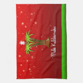 Linge De Cuisine Mele Kalikimaka Palm Tree pour Noël (Vertical)