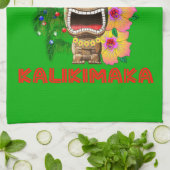Linge De Cuisine Mele Kalikimaka Santa Claus Tiki (Plié)