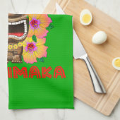 Linge De Cuisine Mele Kalikimaka Santa Claus Tiki (Quart Plié)