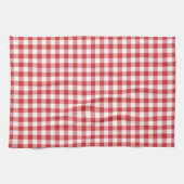 Linge De Cuisine Mellow Classic Gingham - red white check plaid. (Horizontal)