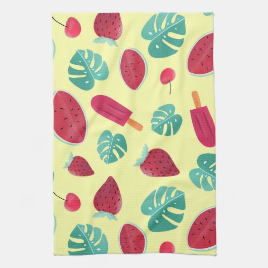 Linge De Cuisine Melon coloré (Vertical)