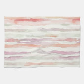 Linge De Cuisine Melon Lavande Rose Blanc Rayures (Horizontal)
