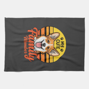 Linge De Cuisine Membre de la famille Corgi mignon amateur de chien