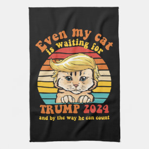 Linge De Cuisine Même mon chat attend l'habillement Trump 2024