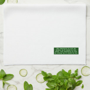 Linge De Cuisine Mémoire Pas Sharp Comme Il L'Était