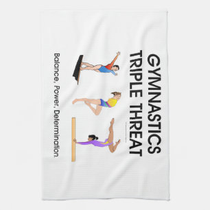 Linge De Cuisine Menace triple de gymnastique