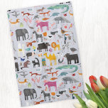 Linge De Cuisine Ménagerie animale<br><div class="desc">Toutes sortes d'animaux amusants et la faune pour les amoureux des animaux partout. Animaux de safari,  jungle,  ferme,  oiseaux,  animaux domestiques et animaux sauvages. Un monstre semble s'être faufilé là aussi. Art original de Nic Squirrell.</div>