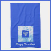 Linge De Cuisine Menorah Bleue de Hanouka