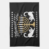 Linge De Cuisine Meowzel Tov Drôle Chanukah Hanoukka Douleur moche (Vertical)