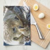 Linge De Cuisine Mer-loutres (Quart Plié)