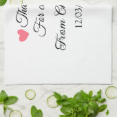 Linge De Cuisine merci d'être venu nom à ajouter message texte  (Plié)