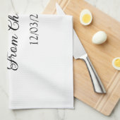 Linge De Cuisine merci d'être venu nom à ajouter message texte  (Quart Plié)