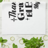 Linge De Cuisine Merci, Gratuit, Béni Étincelant Thanksgiving (Plié)