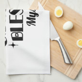 Linge De Cuisine Merci, Gratuit, Béni Étincelant Thanksgiving (Quart Plié)