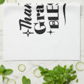 Linge De Cuisine Merci, Gratuit, Béni Étincelant Thanksgiving (Plié)