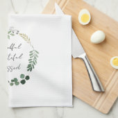 Linge De Cuisine Merci Gratuit Blessé Automne Feuilles Thanksgiving (Quart Plié)